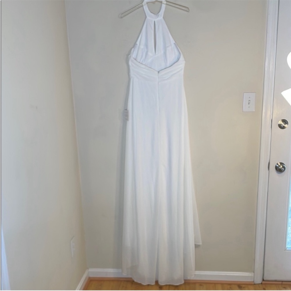 Lulu's Halter Neck Chiffon Wedding Gown. Medium. NWT. - Picture 12 of 14